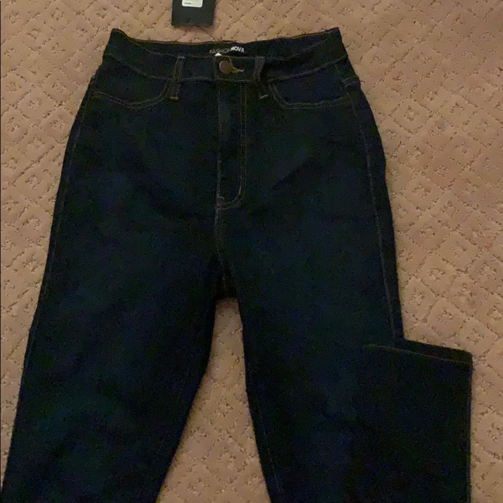 high waisted (dark washed) curvy jeans